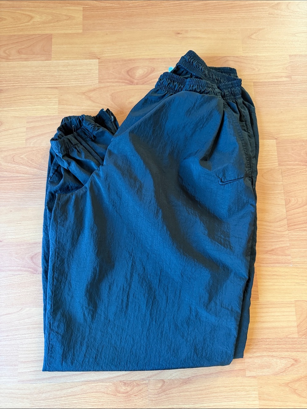 Vintage 90’s Y2K Nike Men's Windbreaker Track Jogger Pants Black Size XL